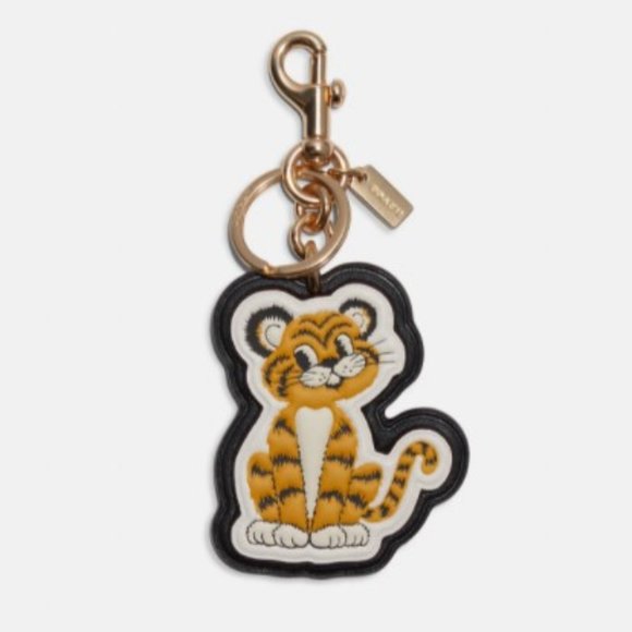 Coach Handbags - Coach Lunar New Year Tiger Bag Charm In Signature Canvas Keychain Handbag Purse
